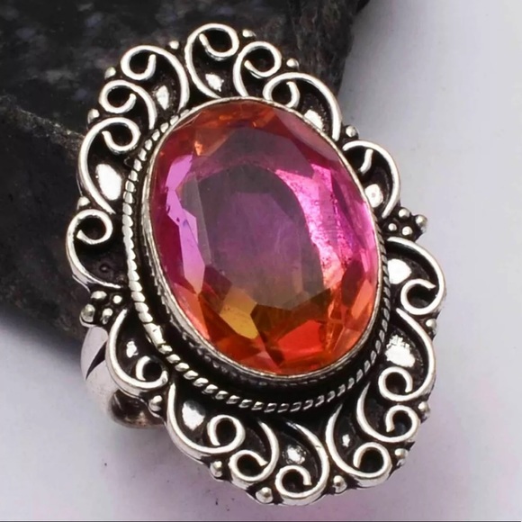 Jewelry - BI-TOURMALINE VINTAGE RING 925